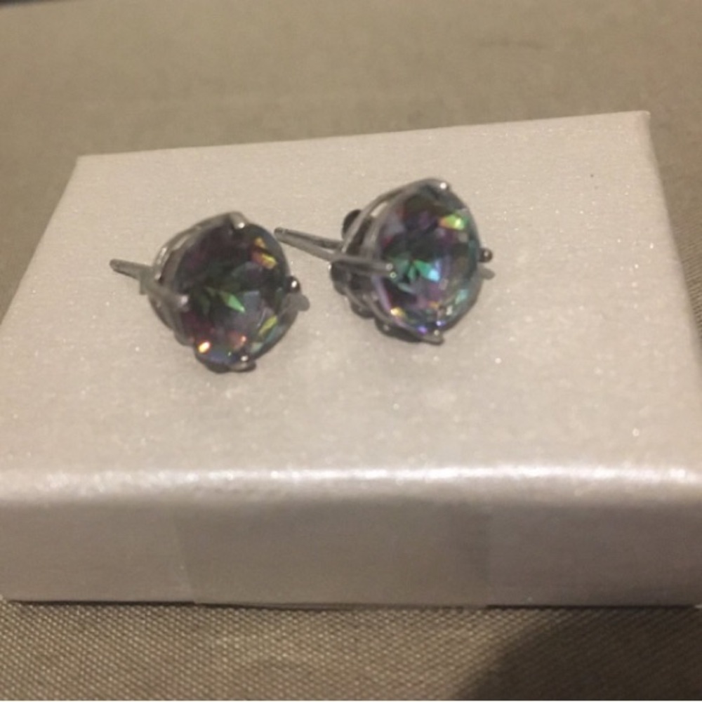 Iridescent Stud Earrings